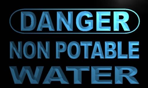 Danger Non Potable Water Neon Light Sign